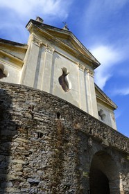 France, Haute Corse, Casinca region in Castagniccia, perched village of Vescovato, the baroque church of Saint-Martin (San Martinu)