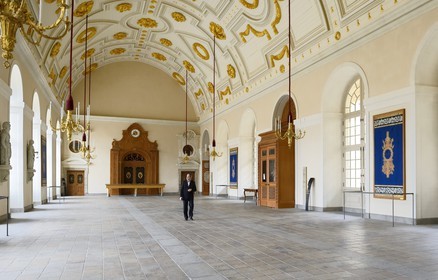 France, Ille-et-Vilaine, Rennes, the Parlement of Brittany (Parlement de Bretagne) now the Rennes Court of Appeal, waiting hall (salle des pas perdus)
