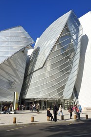 France, Paris (75), la Fondation Louis Vuitton de l'architecte Frank Gehry (Demande d'autorisation nécessaire avant publication)