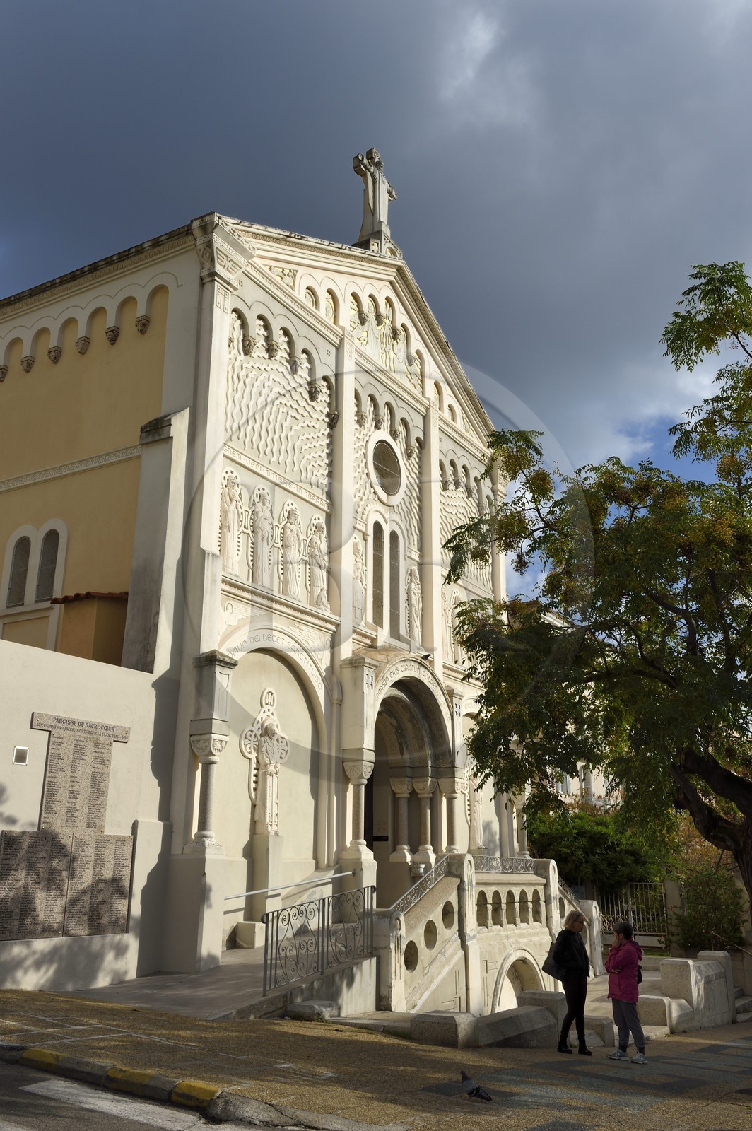 France, Corse du Sud, Ajaccio, district known as foreigners, Sacred Heart Parish in Boulevard Sylvestre Marcaggi