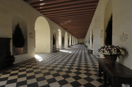 France, Indre-et-Loire (37), château de Chenonceau, la grande galerie