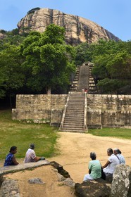 Sri Lanka, North Western Province, the citadel of Yapahuwa staircase, ephemeral capital of the country in the13th century