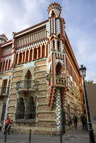 Spain, Catalonia, Barcelona, Casa Vicens (1883 - 1885) by Catalan modernist architect Antoni Gaudi, UNESCO World Heritage Site