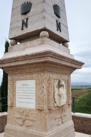 Italy, Verona province, Arcole, the Battle of Arcole, or Battle of Arcola on the 15–17 November 1796 saw the victory of the french troup of Napoleon Bonaparte over Austrian army under Jozsef Alvinczi, the obelisk erected in 1810 on the right bank of the Alpone