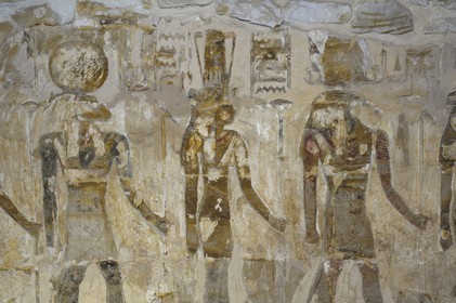 Egypte, Basse-Egypte, désert libyque, oasis de Bahariya (Bahareyya), fresques des chapelles de Ain el-Muftellah