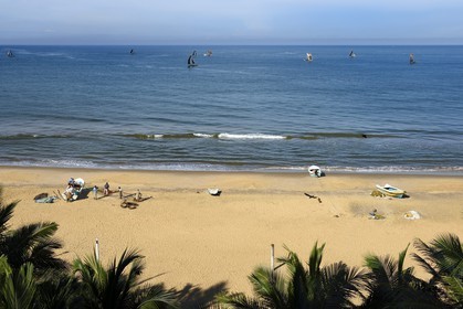 Sri Lanka, Western Province, Negombo, traditional fishing on catamarans