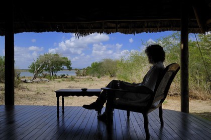 Tanzania, Selous Game Reserve is one of the largest fauna reserves of the world and designated a UNESCO World Heritage Site in 1982, the very exclusive Selous Camp, one of the 13 vast luxury tents raised onto wooden platforms with palm canopies