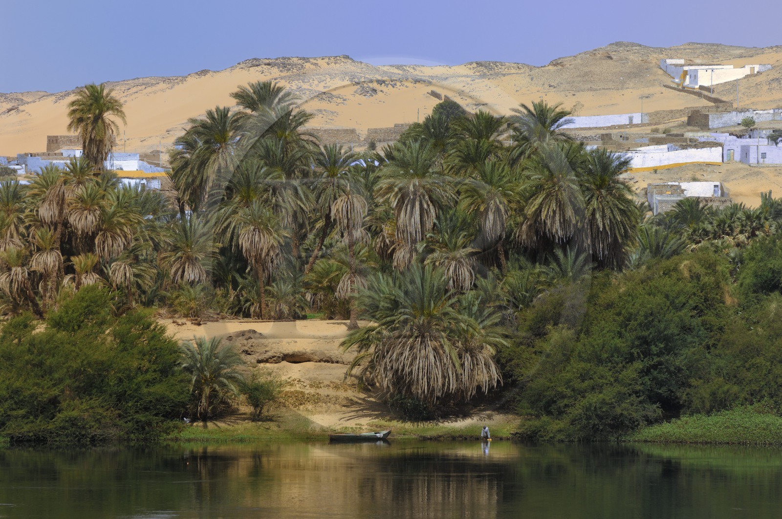 Egypte, Haute Egypte, vallée du Nil, le Nil entre Kom Ombo et Assouan