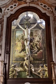 France, Haute Corse, Bastia, rue Napoleon, Oratory of the Immaculate Conception, medical students have long studied the Christ whose perfectly shaped muscles and bulging veins made of him a perfect model of human anatomy