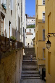 France, Rhône (69), Lyon, site historique classé Patrimoine Mondial de l'UNESCO, quartier de la Croix-Rousse, passage Thiaffait