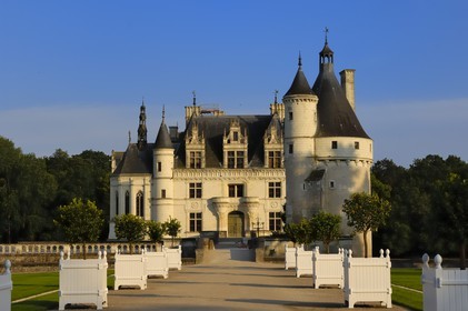 France, Indre-et-Loire (37), château de Chenonceau édifié de 1513 à 1521 de style Renaissance