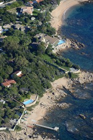 France, Corse-du-Sud (2A), Golfe d'Ajaccio, la cote vers Isolella (vue aérienne)