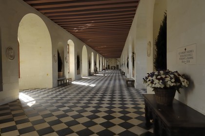 France, Indre-et-Loire (37), château de Chenonceau, la grande galerie