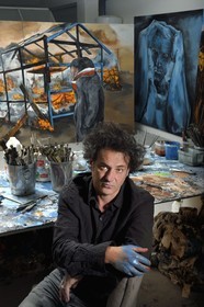 France, Val-de-Marne, Yvry-sur-Seine, Workshop of Fred Kleinberg, work for the exhibition Odyssée (Odyssey)
