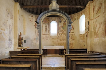 France, Loir-et-Cher (41), Saint-Jacques-des-Guérets, église romane Saint-Jacques construite au XIIème siècle