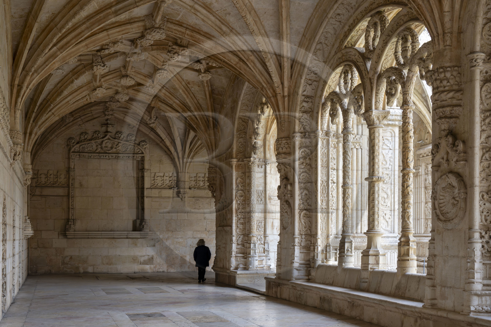 Portugal, Lisbonne, Bélem, Monastere des Hiéronymites (Mosteiro dos Jerónimos), classé Patrimoine Mondial de l'UNESCO, le cloitre