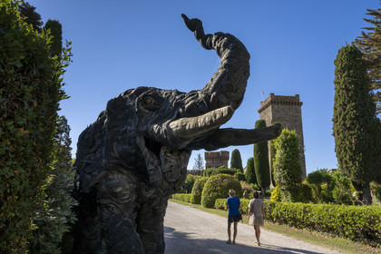 France, Alpes-Maritimes, Mandelieu La Napoule, castle of La Napoule (12th-19th century), the Dumbo (2011) work by Serge Van de Put