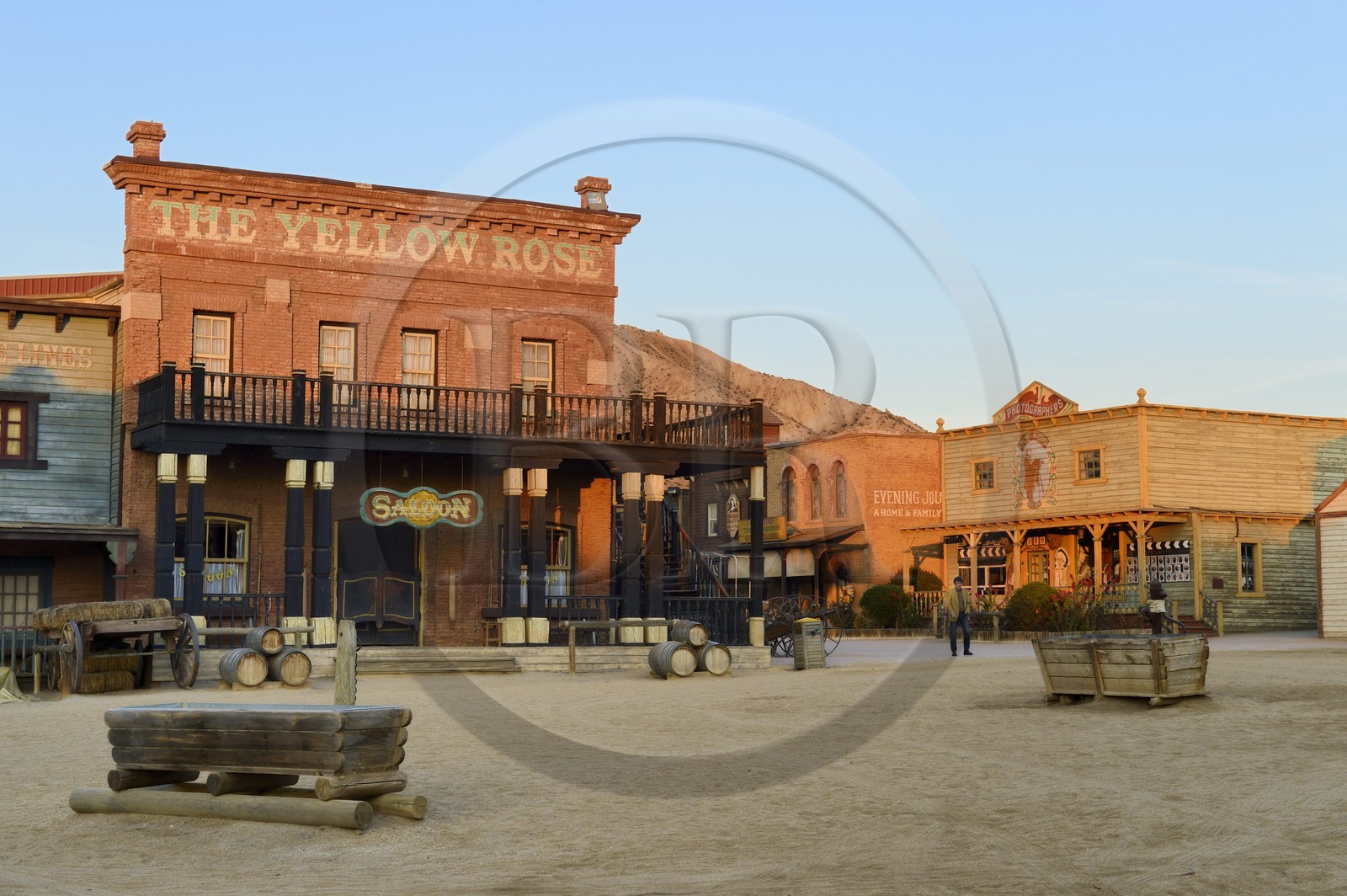 Spain, Andalusia, Almeria Province, Tabernas Desert, Parque Oasys Mini-Hollywood, a village of the West entirely built for the movie Once Upon a Time in the West by Sergio Leone, today converted into a Far West Amusement park