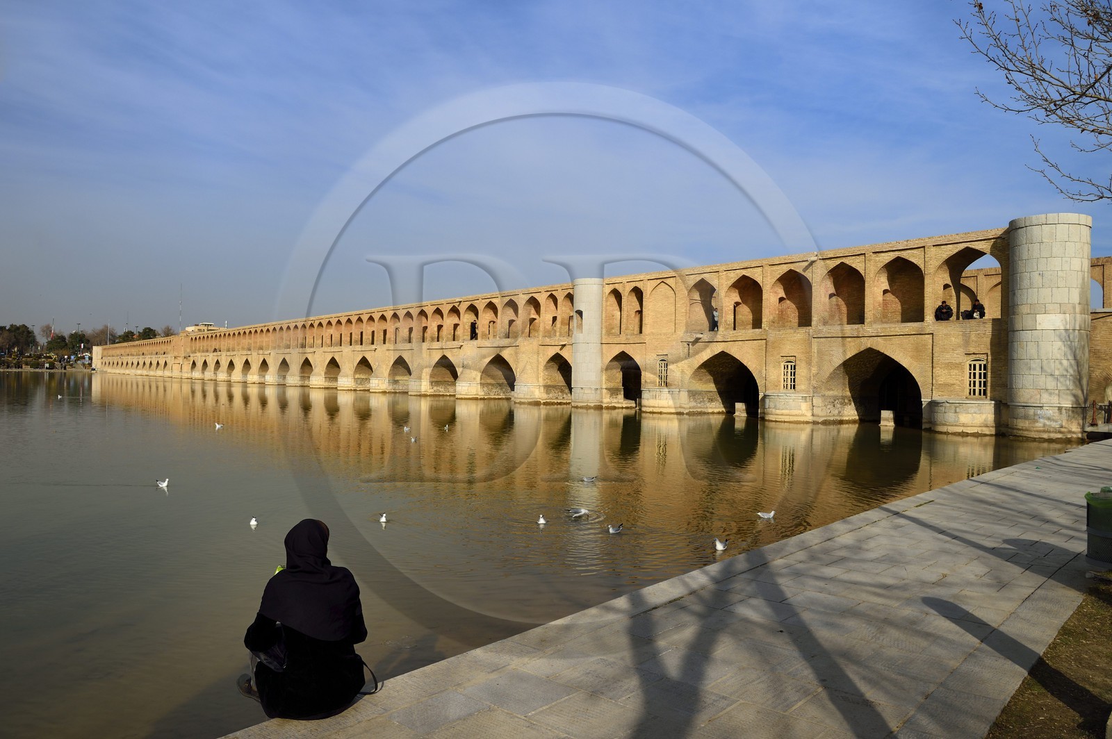Iran, province d'Ispahan, Ispahan, Si-o-se Pol ou pont aux trente-trois arches