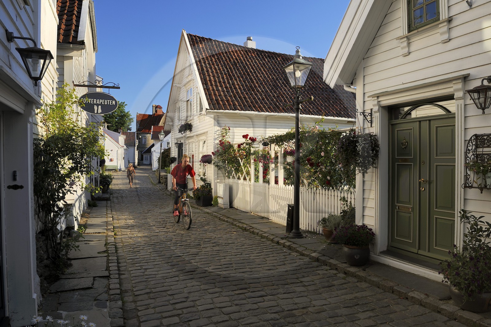 Norway, Rogaland County, Stavanger, wooden houses in the old town