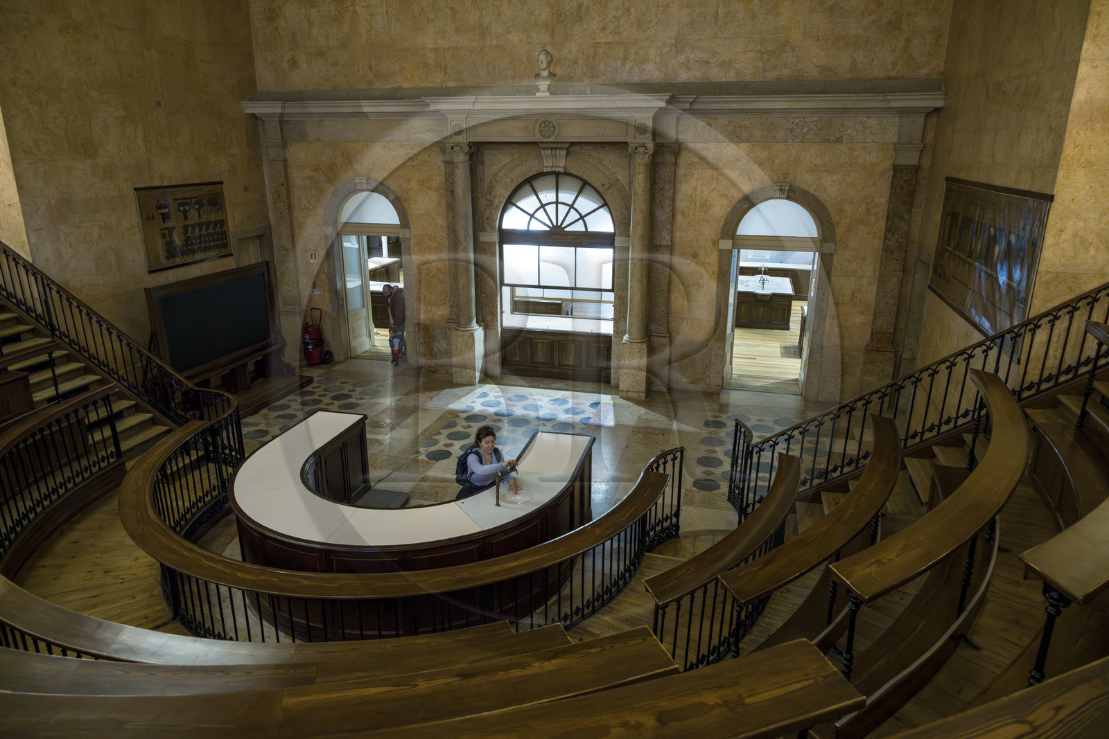 Portugal, Lisbonne, Musée national d'histoire naturelle et des sciences (Museu Nacional de Historia Natural e da Ciencia), amphithéatre historique