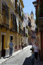 Espagne, Andalousie, Séville, calle San Luis et l'église San Marcos