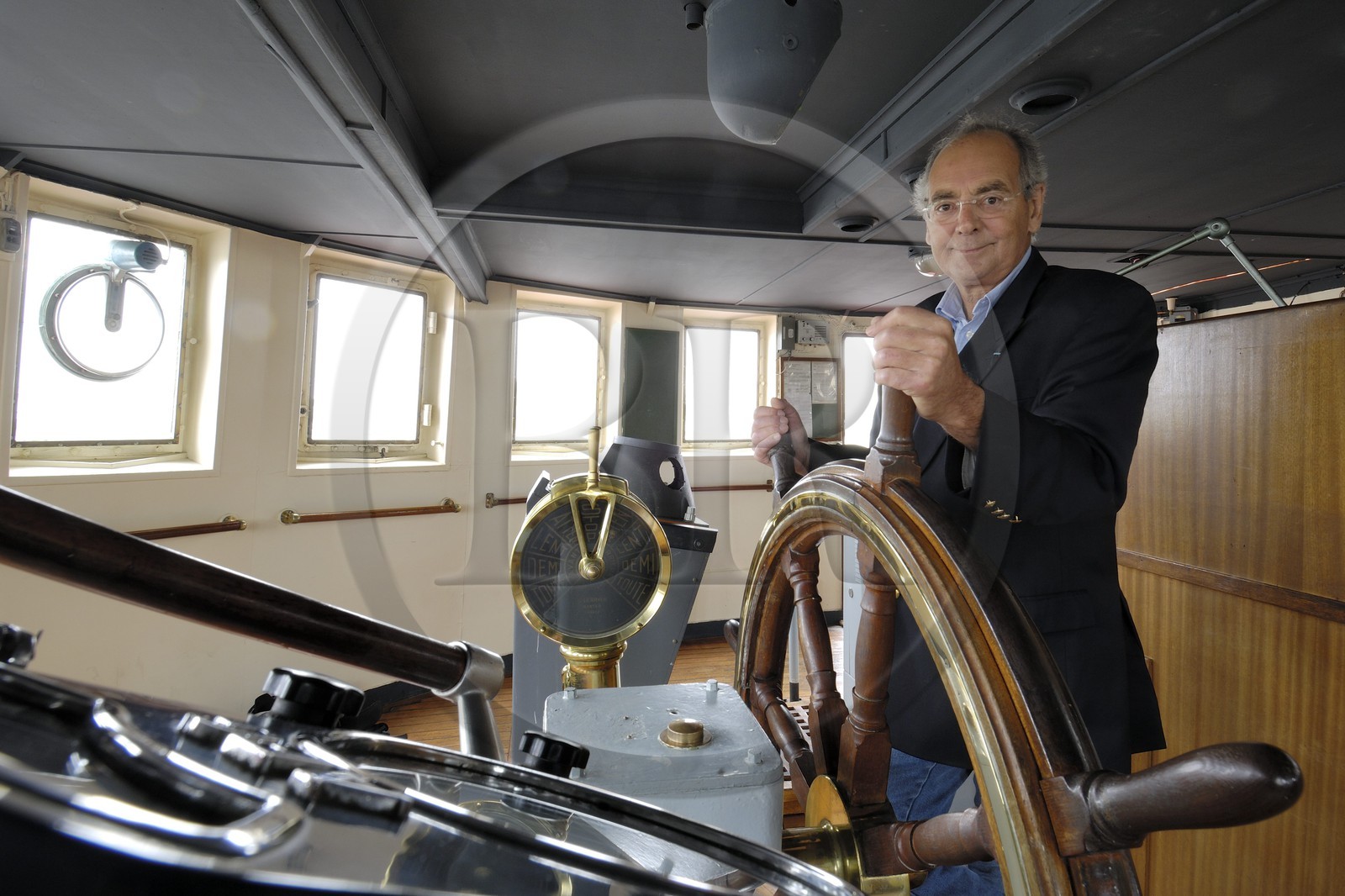 France, Charente-Maritime (17), La Rochelle, Monsieur Schnepp dans le France 1 (musée maritime)