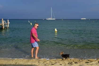 France, Var (83), Presqu'Ile de Saint-Tropez, Ramatuelle, plage de Pampelonne