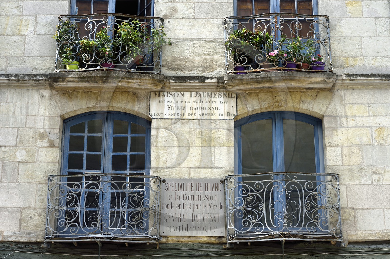 France, Dordogne (24), Périgord Blanc, Périgueux, maison natale du général Pierre Daumesnil