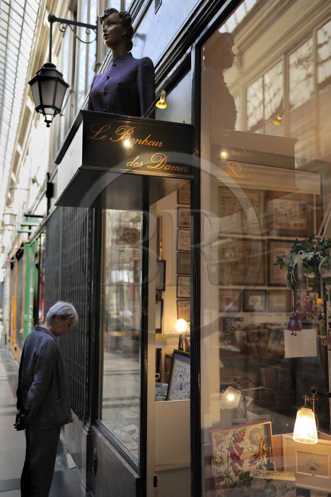 France, Paris (75), Passage Verdeau, magasin Au Bonheur des Dames