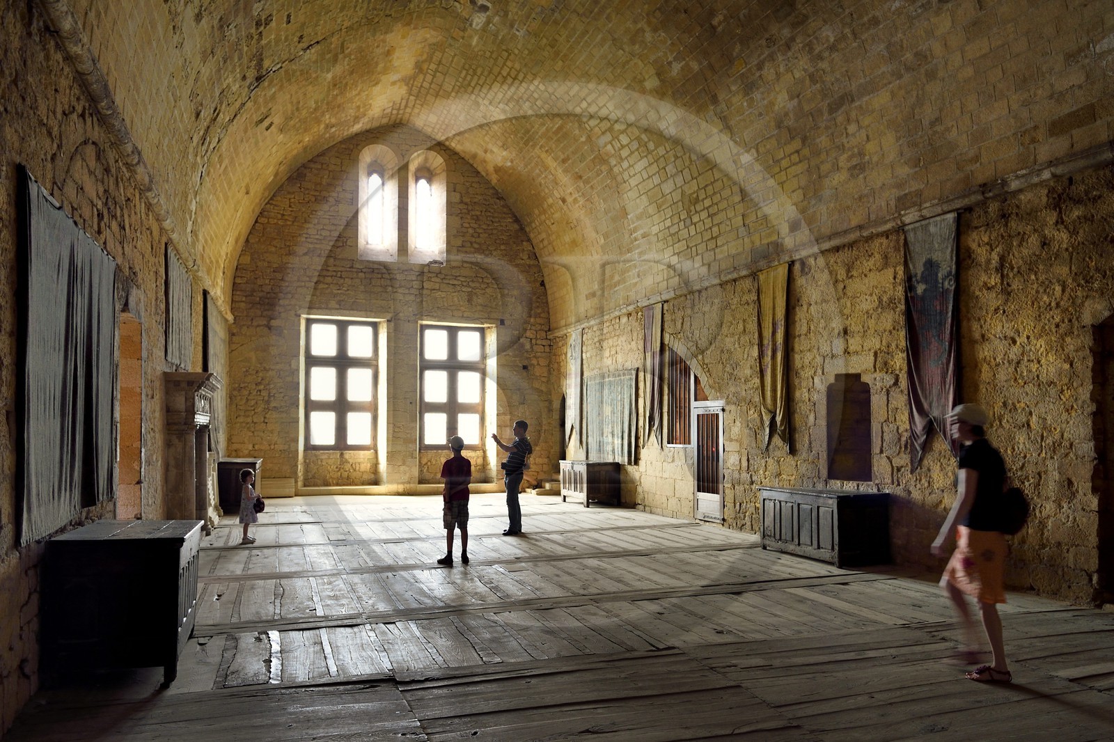 France, Dordogne (24), Périgord Noir, vallée de la Dordogne, Beynac-et-Cazenac, labellisé Les Plus Beaux Villages de France, le chateau du XIIIème siècle, la salle de Réunion des États du Périgord