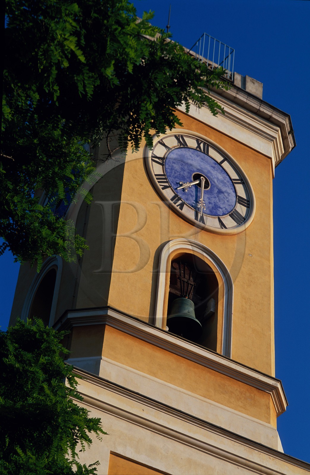 France, Alpes-Maritimes (06), le village perché d' Eze, l' église baroque reconstruite au 18ème siècle