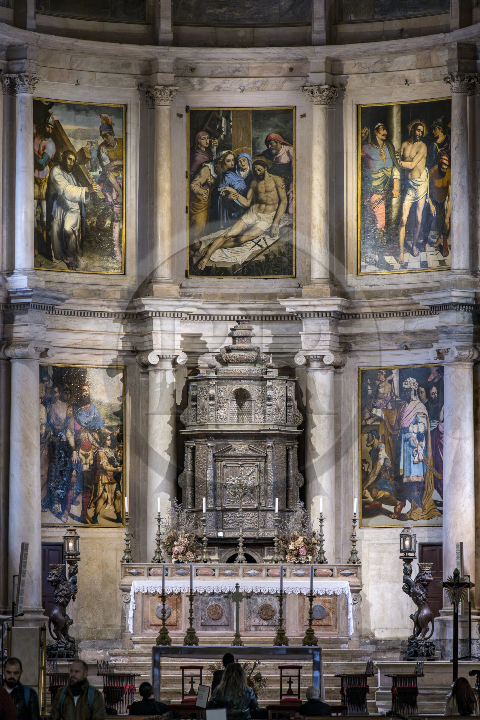 Portugal, Lisbon, Belem, Hieronymites Monastery (Mosteiro dos Jeronimos), listed as World Heritage by UNESCO, Santa Maria church, the choir