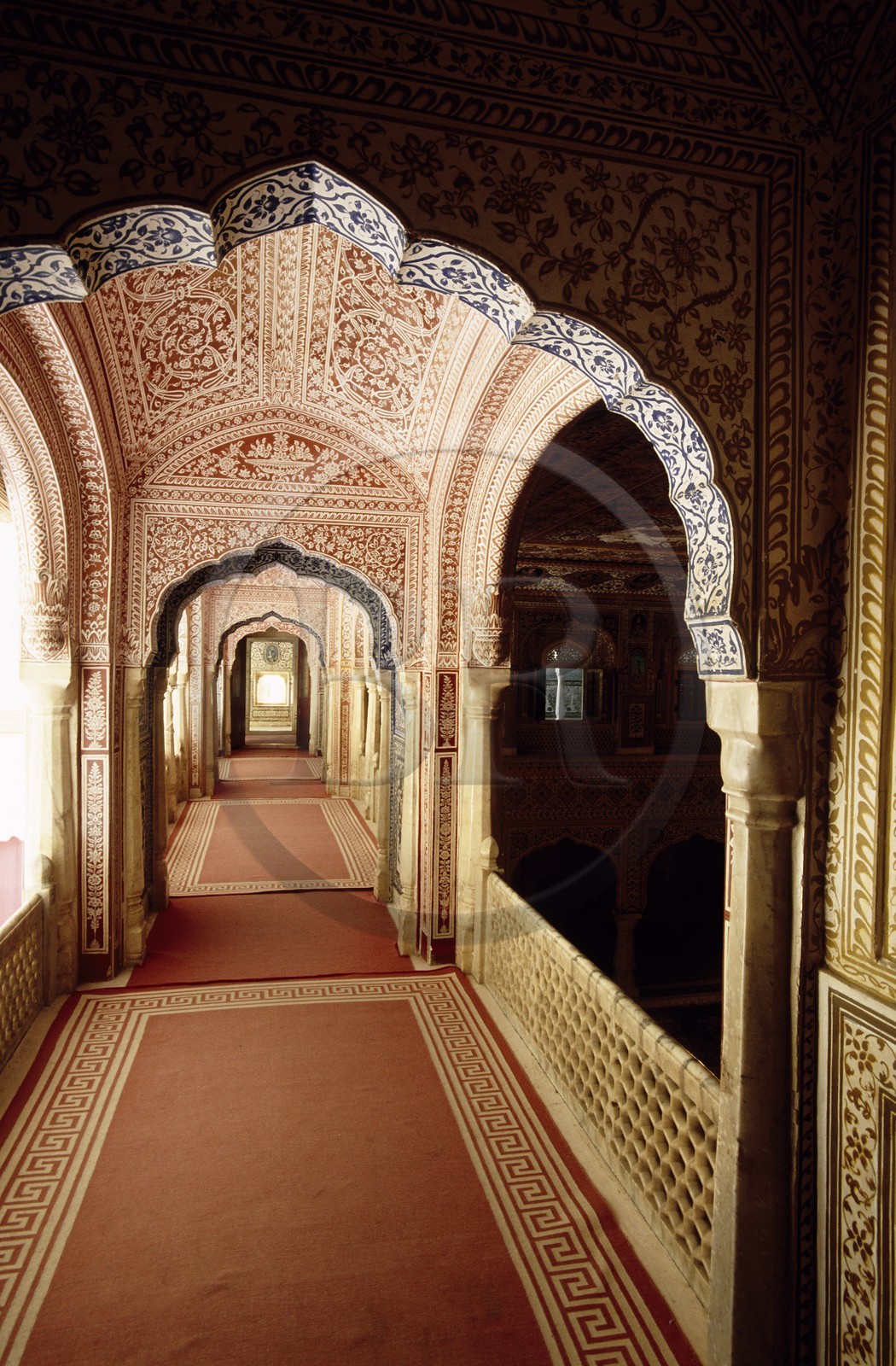Inde, état du Rajasthan, région de Jaipur, Samode Palace, le Darbar hall