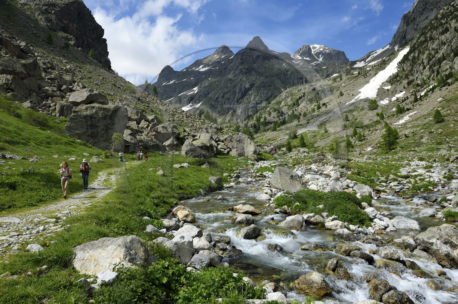 France, Alpes-Maritimes, parc national du Mercantour ( Mercantour national park), Haute-Vesubie, trek in the Gordolasque valley