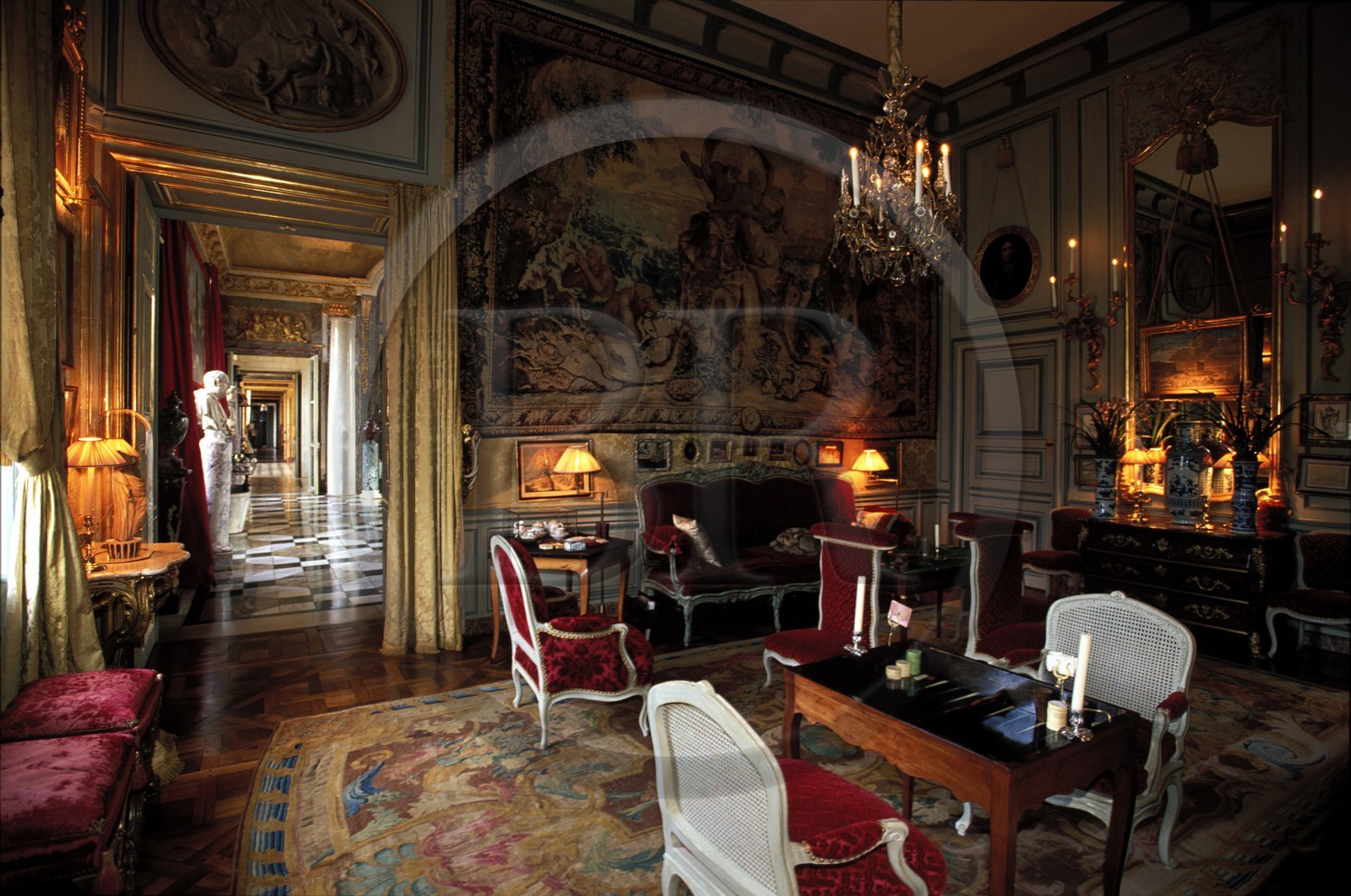 France, Eure (27), Neubourg, Château de Champ-de-Bataille, propriété du décorateur Jacques Garcia, le salon