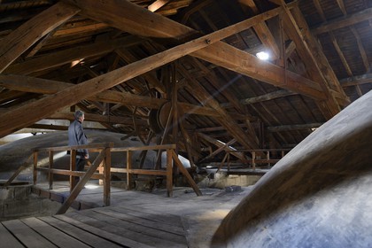 France, Paris (75), le Panthéon, le sommet des dômes sous la charpente