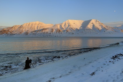 Norway, Svalbard, Spitzbergen, Longyearbyen, Adventfjorden