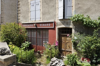 France, Côte d'Or (21), Flavigny-sur-Ozerain, ancienne boucherie Renard rue des Anciennes Halles
