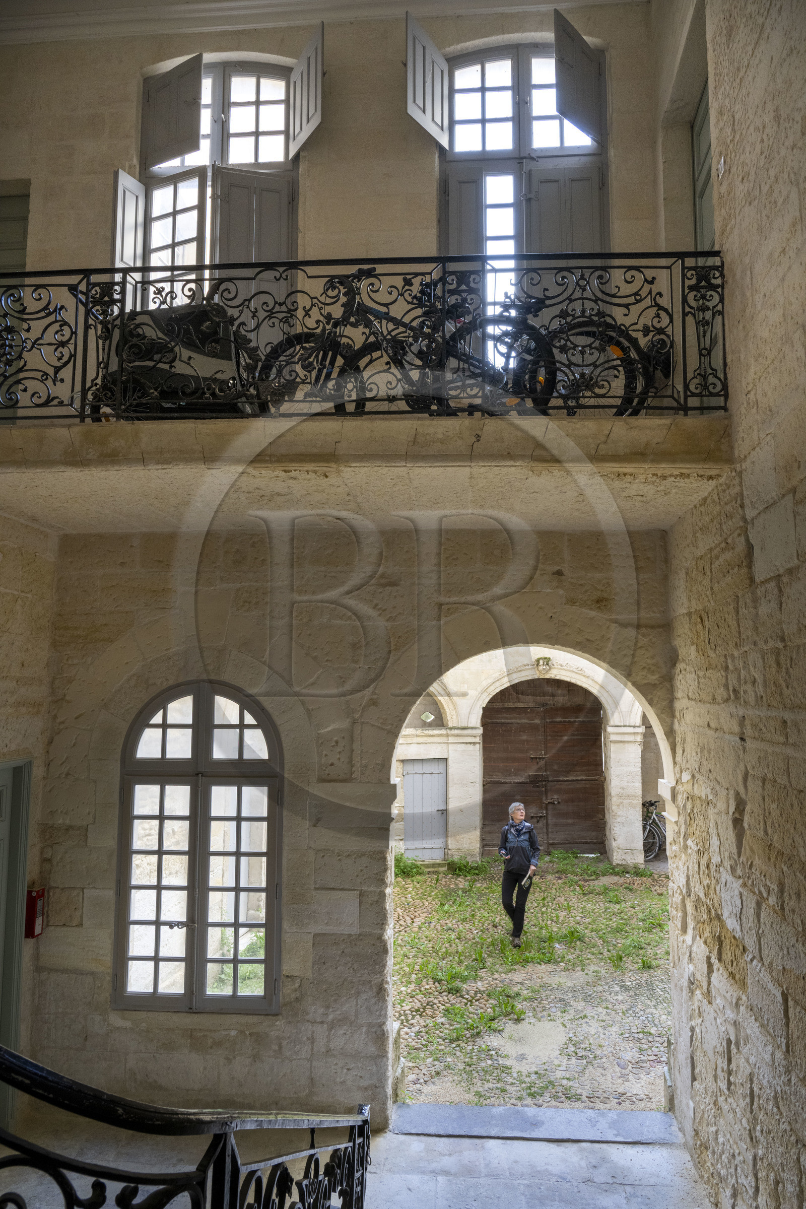 France, Gard, Beaucaire, Hotel de Linage, built for the salt granary receiver in the 18th century by the architect Jean Baptiste Franque