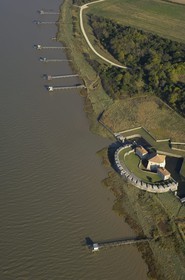 France, Charente-Maritime (17), Fort Lupin au bord de la Charente (vue aérienne)