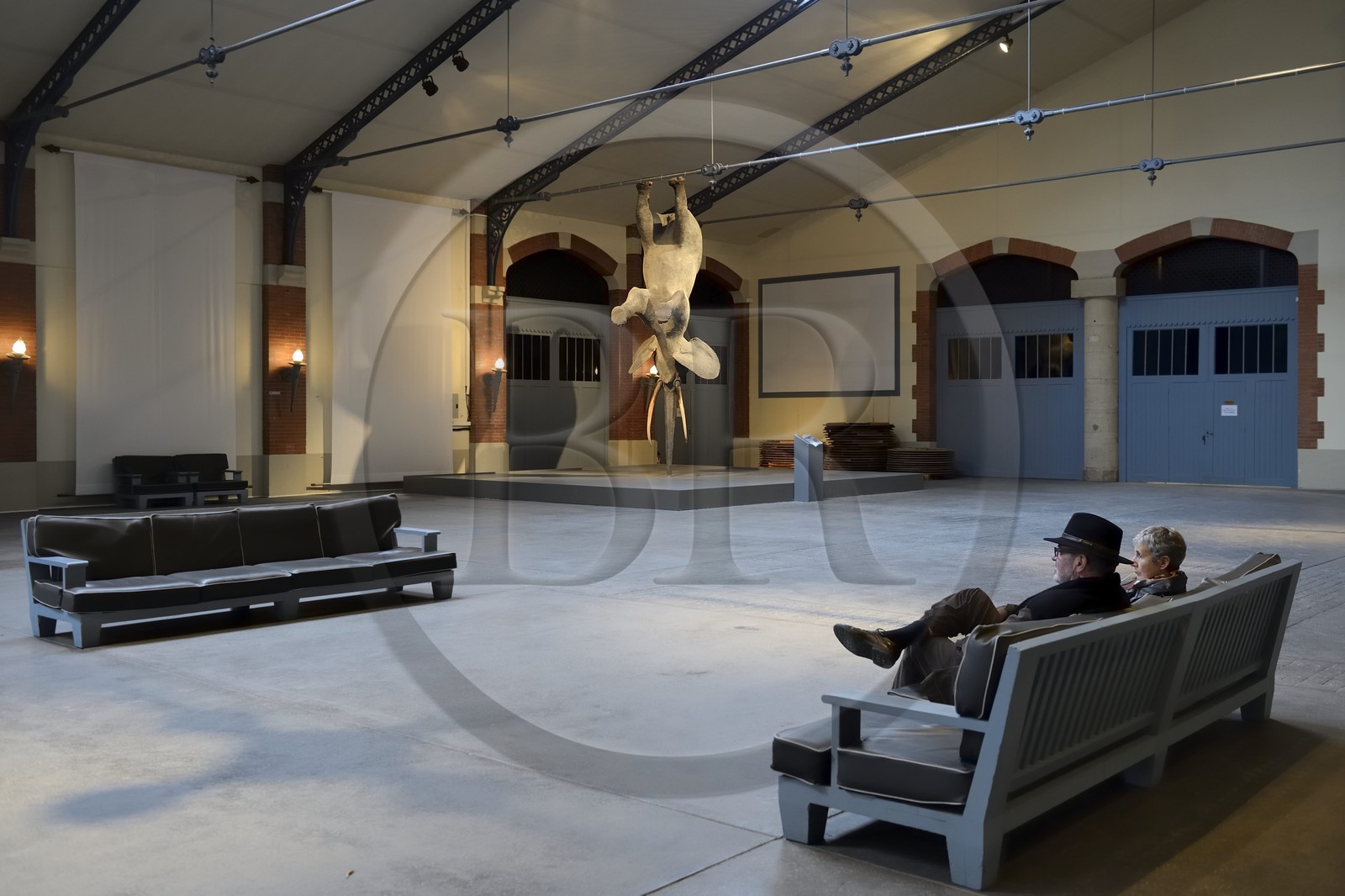 France, Marne, Reims, champagne, Pommery's wine cellars entrance, Elephant by Daniel Firman