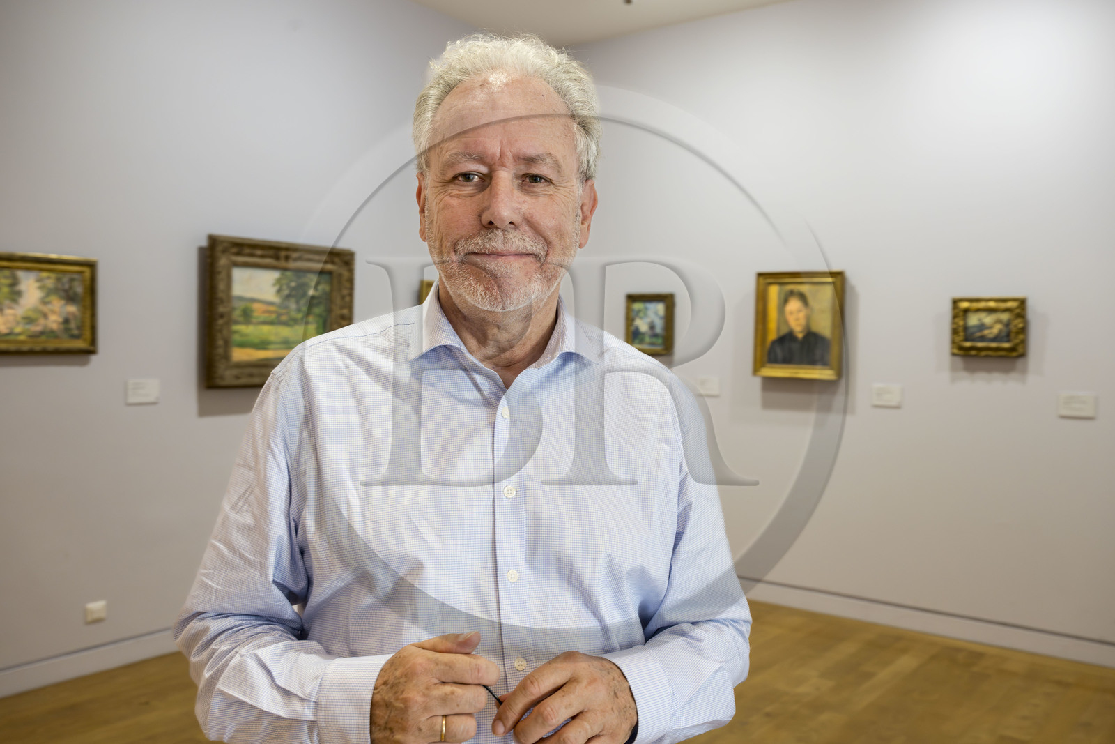 France, Bouches-du-Rhône (13), Aix en Provence, musée Granet, peintures de Paul Cezanne, le conservateur du musée Bruno Ely