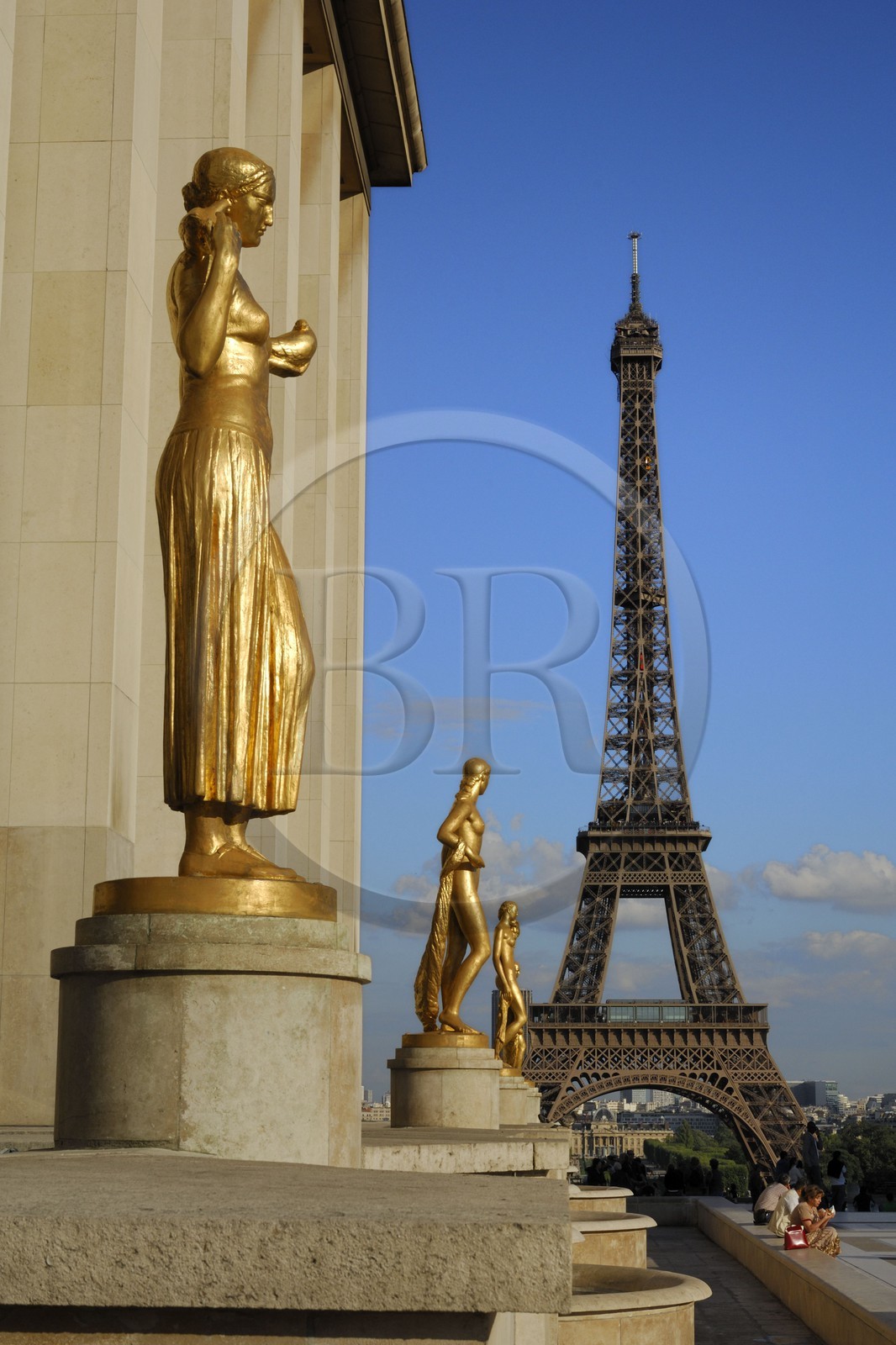 France, Paris (75), la Tour Eiffel vue depuis le Trocadero