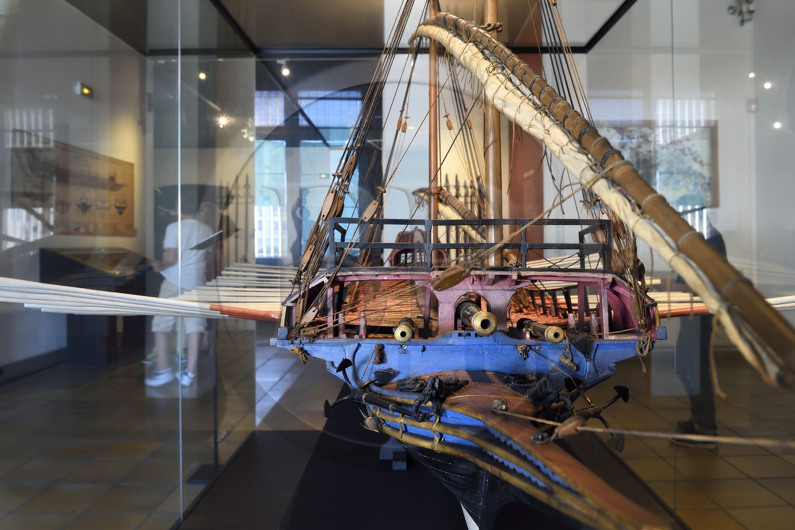 France, Var (83), Toulon, musée national de la Marine, maquette de la galère La Dauphine (1736)