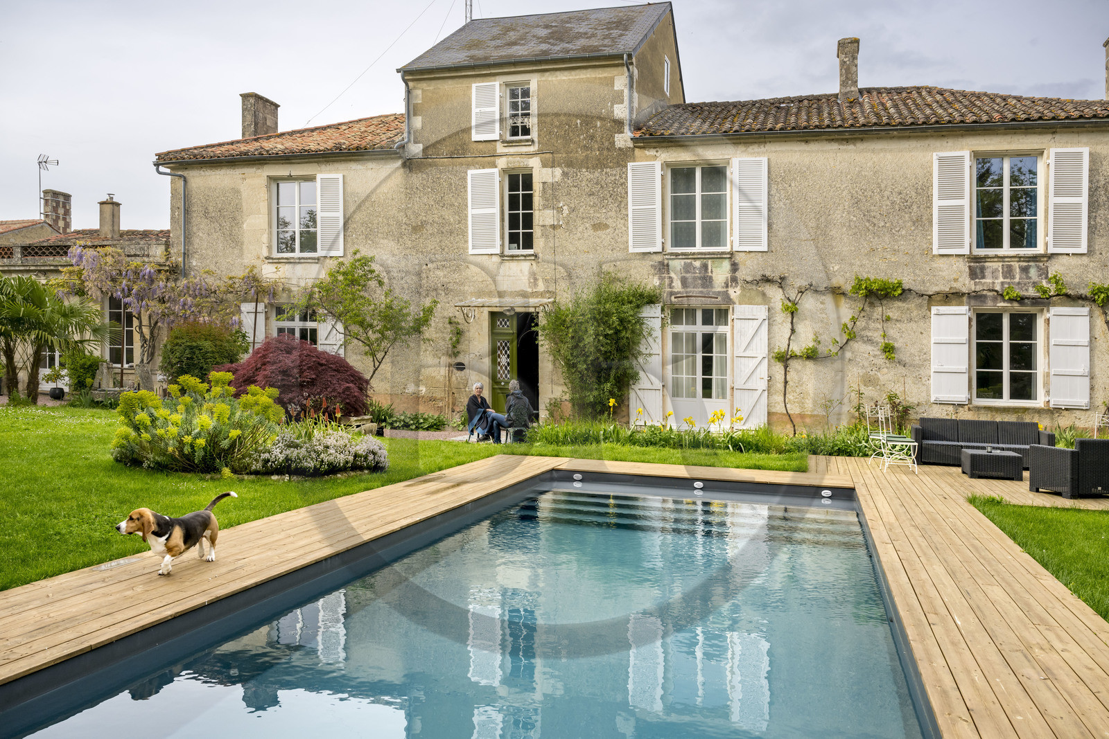 France, Vendee, Maillezais, La Parenthese guest house, a 19th century mansion