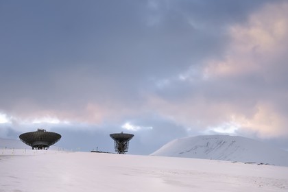 Norway, Svalbard, Spitzbergen, Longyearbyen, EISCAT (European Incoherent Scatter Scientific Association) Radars of the Scientific Station