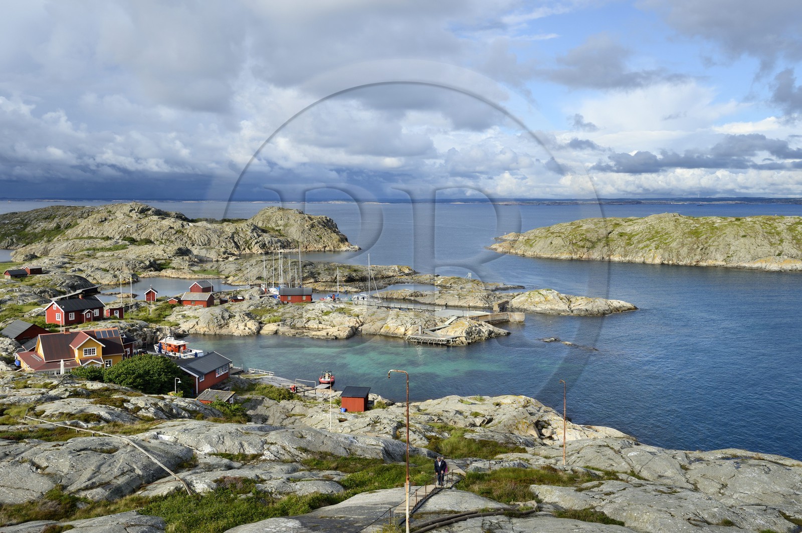 Suède, Västra Götaland, Väderöarna (iles météo) au large de Fjällbacka, le petit port