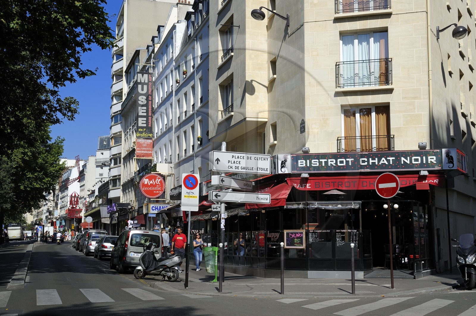 France, Paris (75), le boulevard de Clichy entre Pigalle et Blanche, l'ancien cabaret du Chat Noir et le musee de l'Erotisme