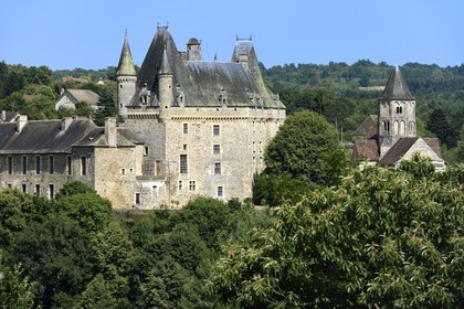 France, Dordogne (24), Jumilhac-le-Grand, le chateau de Jumilhac